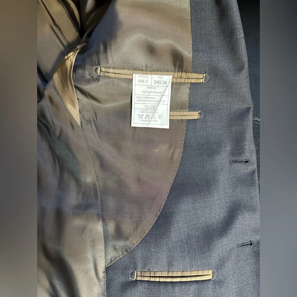 Men’s Renoir suit, gray.